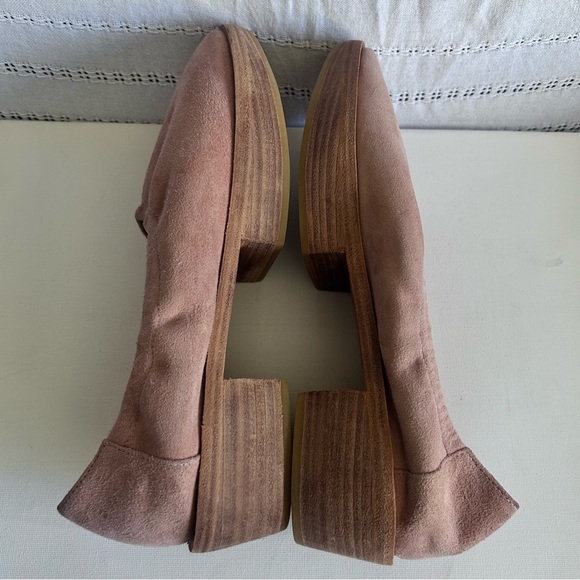 Beklina Aya Platform Fish Paste Slip On Suede Block Heel Women's Size 8 - Picture 9 of 16